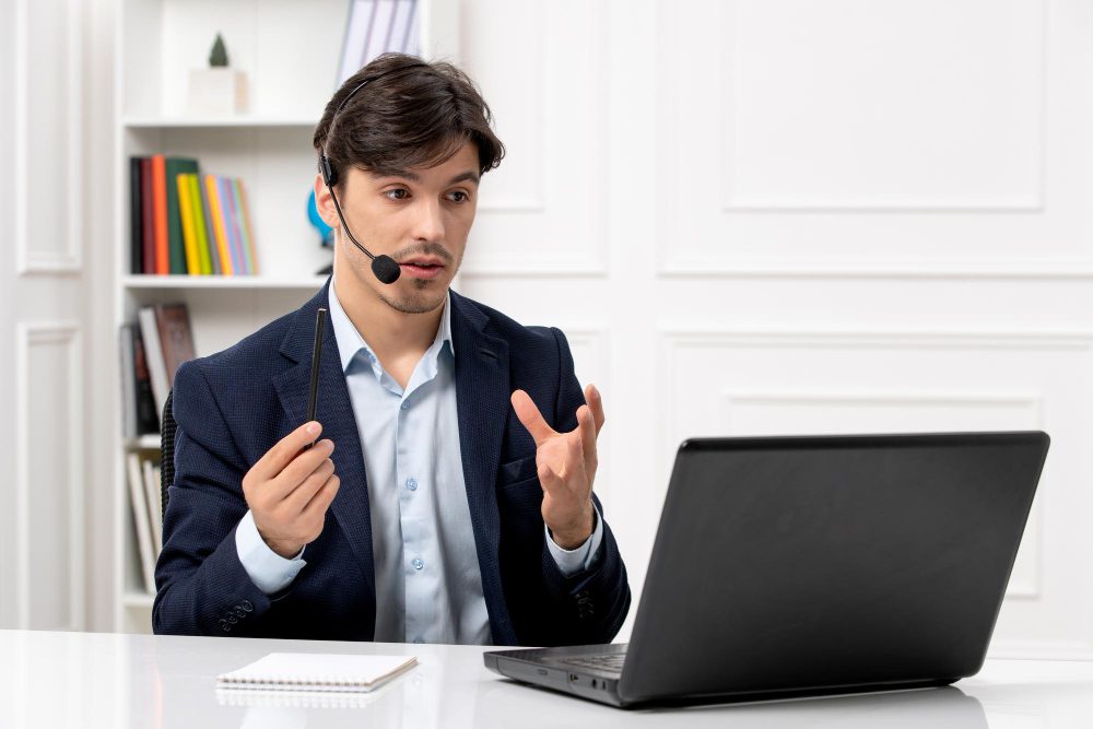 A person is on laptop