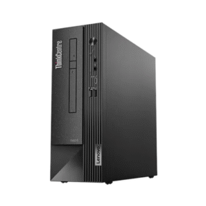 The image shows a Lenovo ThinkCentre Neo 50s small form factor (SFF) desktop computer.