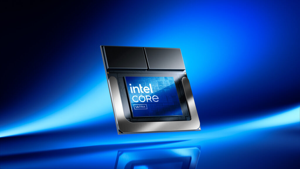 The image shows an Intel Core Ultra processor